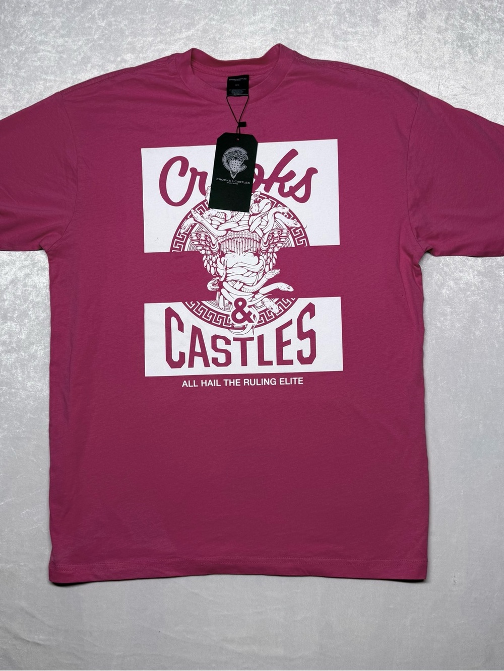 Crooks & Castles Raspberry Logo Short Sleeve Tee